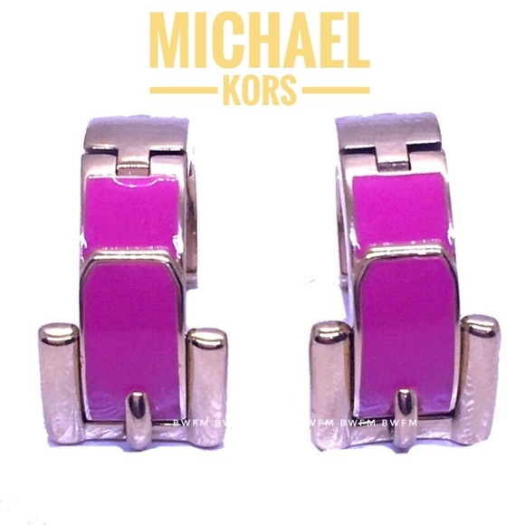 Michael Kors Jewelry - Authentic Michael Kors buckles earring pink /gold